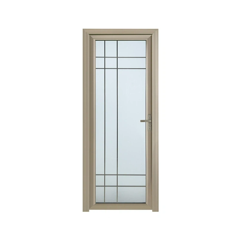 Sleek Aluminum Bathroom Door with Frame Porte de salle de bain en aluminium élégant avec cadre